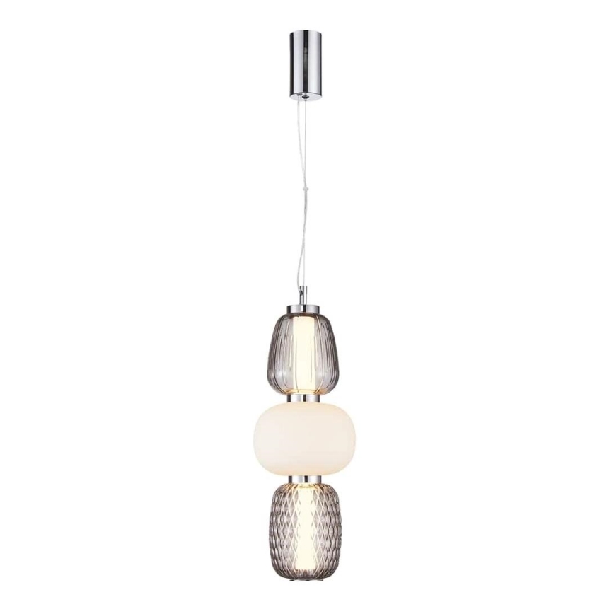 LED Chandelier on a string CARO LED/28W/230V shiny chrome