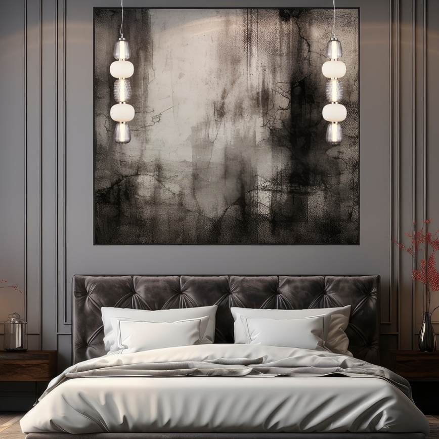 LED Chandelier on a string CARO LED/40W/230V shiny chrome