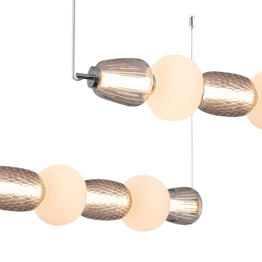 LED Chandelier on a string CARO LED/42W/230V shiny chrome