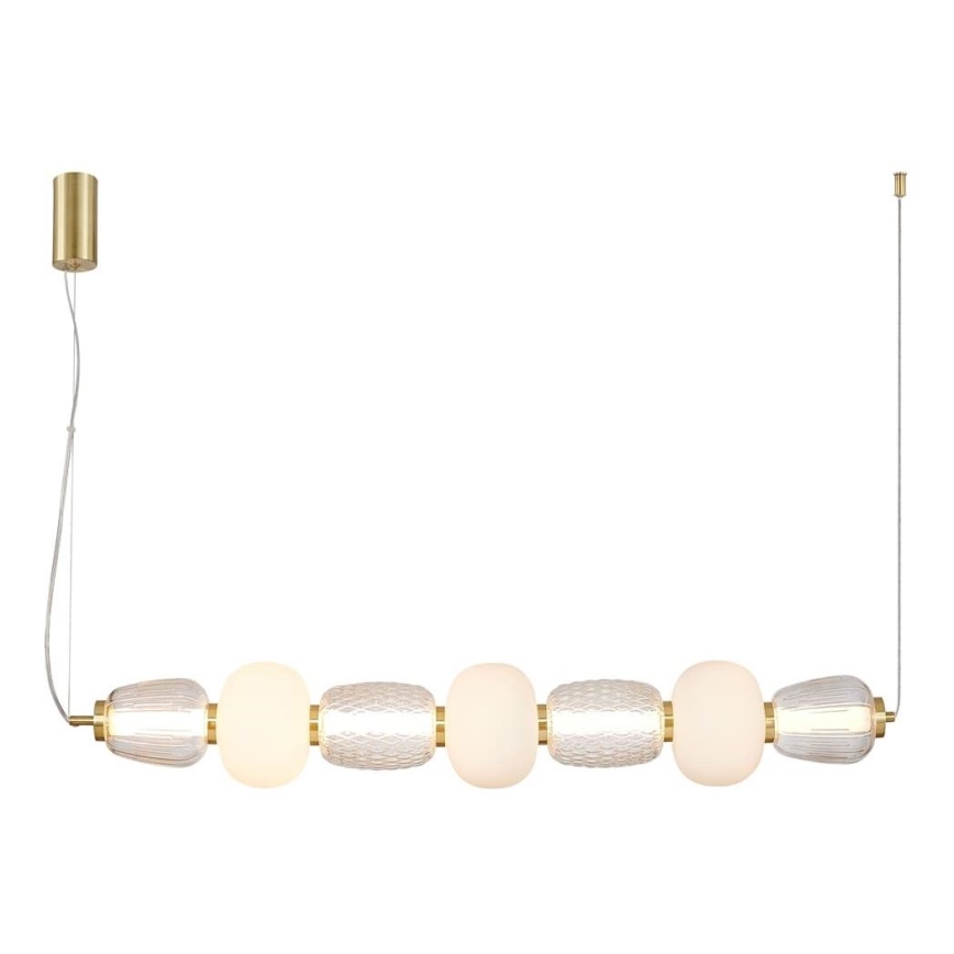 LED Chandelier on a string CARO LED/42W/230V gold