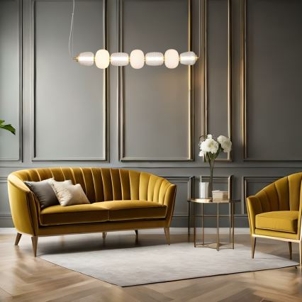 LED Chandelier on a string CARO LED/42W/230V gold