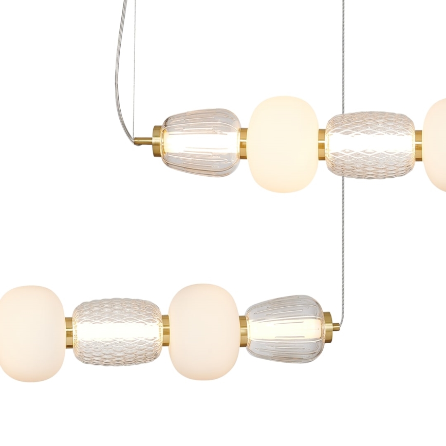 LED Chandelier on a string CARO LED/42W/230V gold