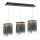 LED Chandelier on a string CASCATA BLACK 3xLED/54W/230V