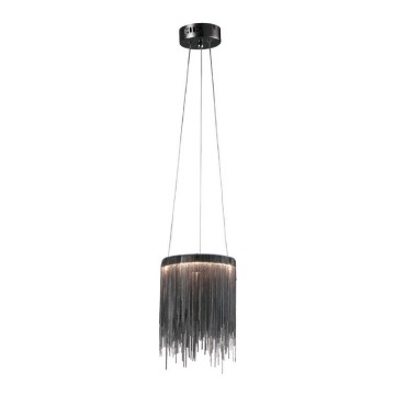 LED Chandelier on a string CASCATA BLACK LED/18W/230V