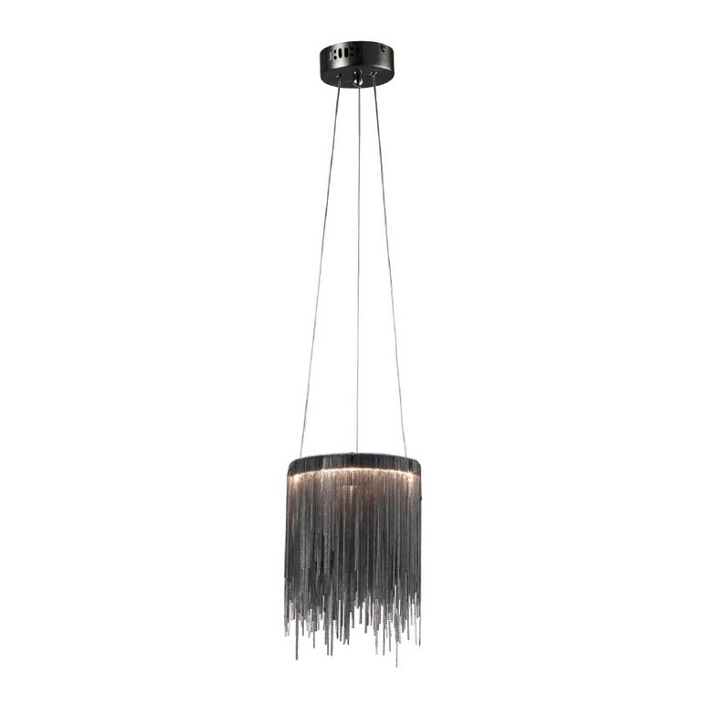 LED Chandelier on a string CASCATA BLACK LED/18W/230V