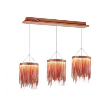 LED Chandelier on a string CASCATA COPPER 3xLED/54W/230V