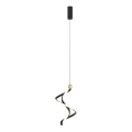 LED Chandelier on a string COLIA LED/19W/230V black/gold