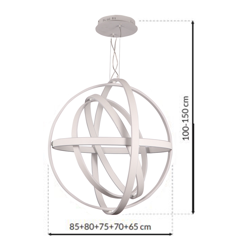 LED Chandelier on a string COPERNICUS 1xLED/260W/230V white