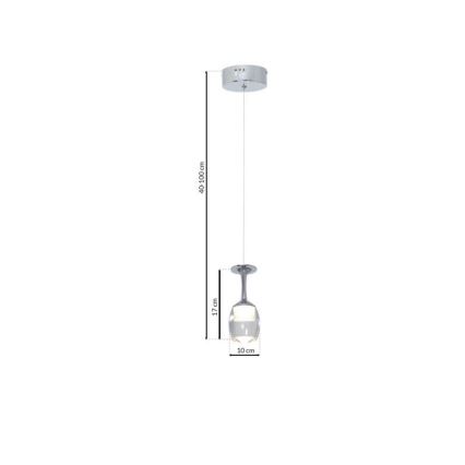 LED Chandelier on a string COPPA 1xLED/5W/230V