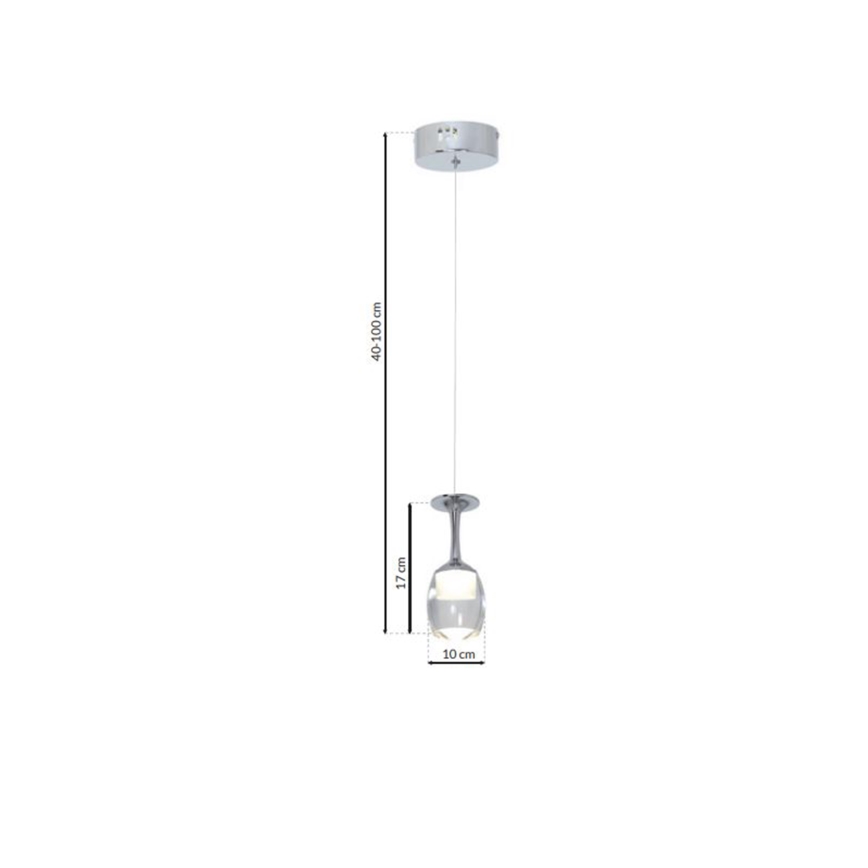 LED Chandelier on a string COPPA 1xLED/5W/230V