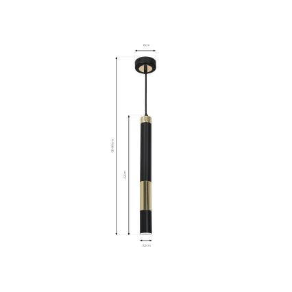 LED Chandelier on a string DALLAS 1xGU10/3W/230V