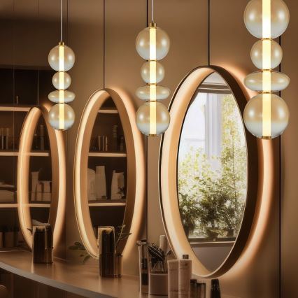 LED Chandelier on a string DAPHNE LED/36W/230V gold
