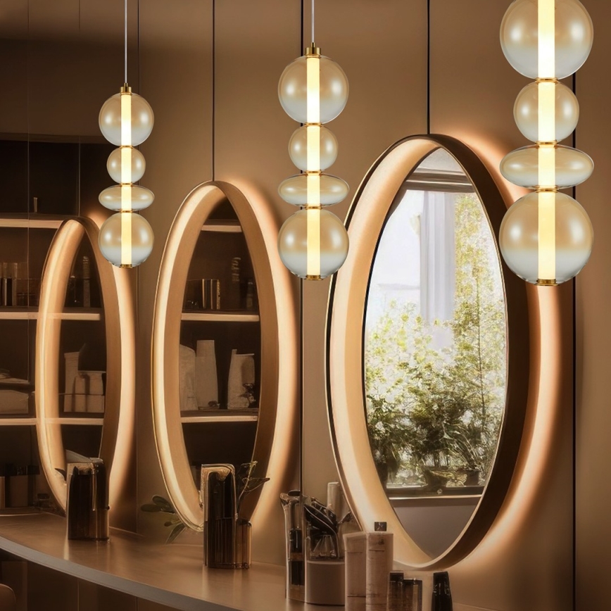 LED Chandelier on a string DAPHNE LED/36W/230V gold