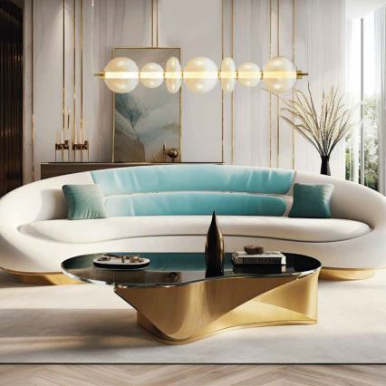 LED Chandelier on a string DAPHNE LED/40W/230V gold