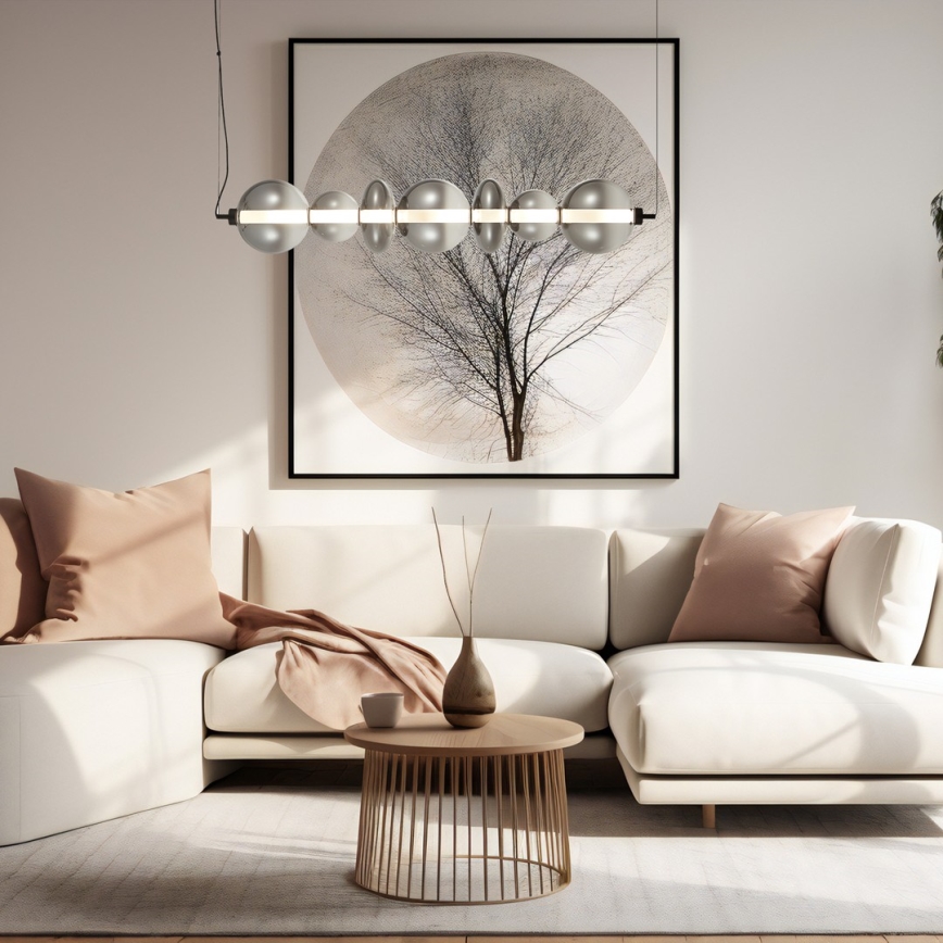 LED Chandelier on a string DAPHNE LED/40W/230V grey