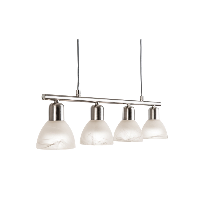 LED Chandelier on a string DAYTONA 4xE14/5W/230V 3000K shiny chrome