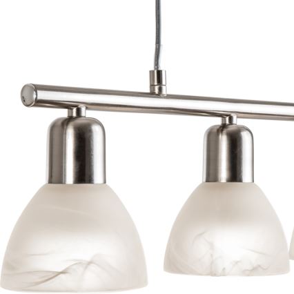 LED Chandelier on a string DAYTONA 4xE14/5W/230V 3000K shiny chrome