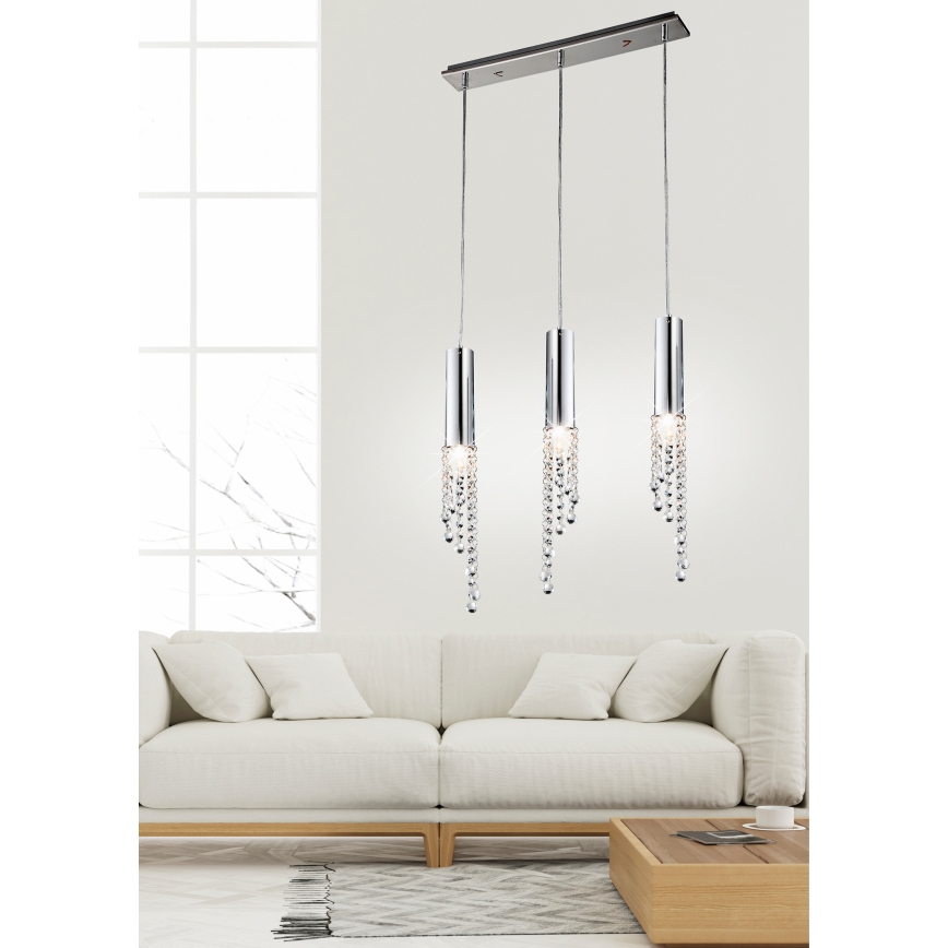 LED Chandelier on a string DUERO 3xLED/3W/230V