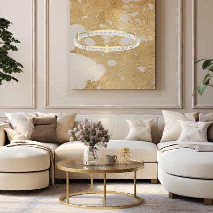 LED Chandelier on a string ELEGANCE LED/36W/230V d. 60 cm gold