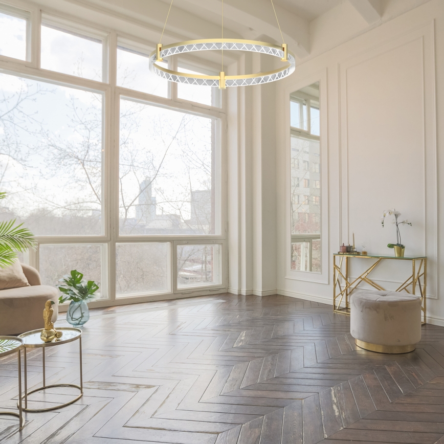LED Chandelier on a string ELEGANCE LED/36W/230V d. 60 cm gold