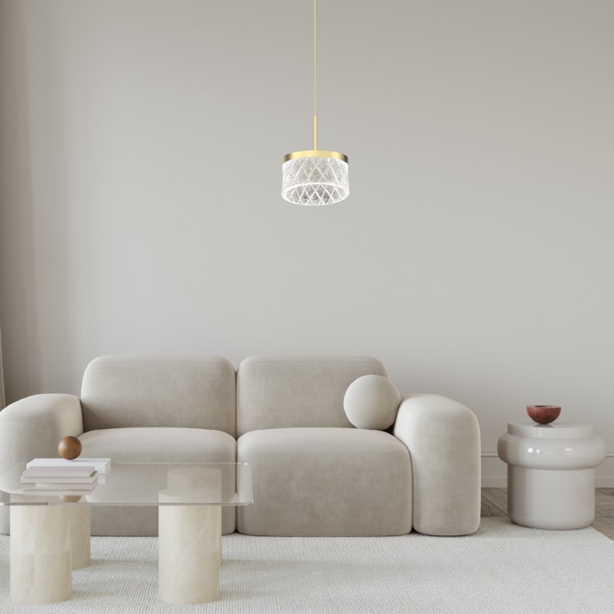 LED Chandelier on a string ELEGANCE LED/9W/230V d. 15 cm gold