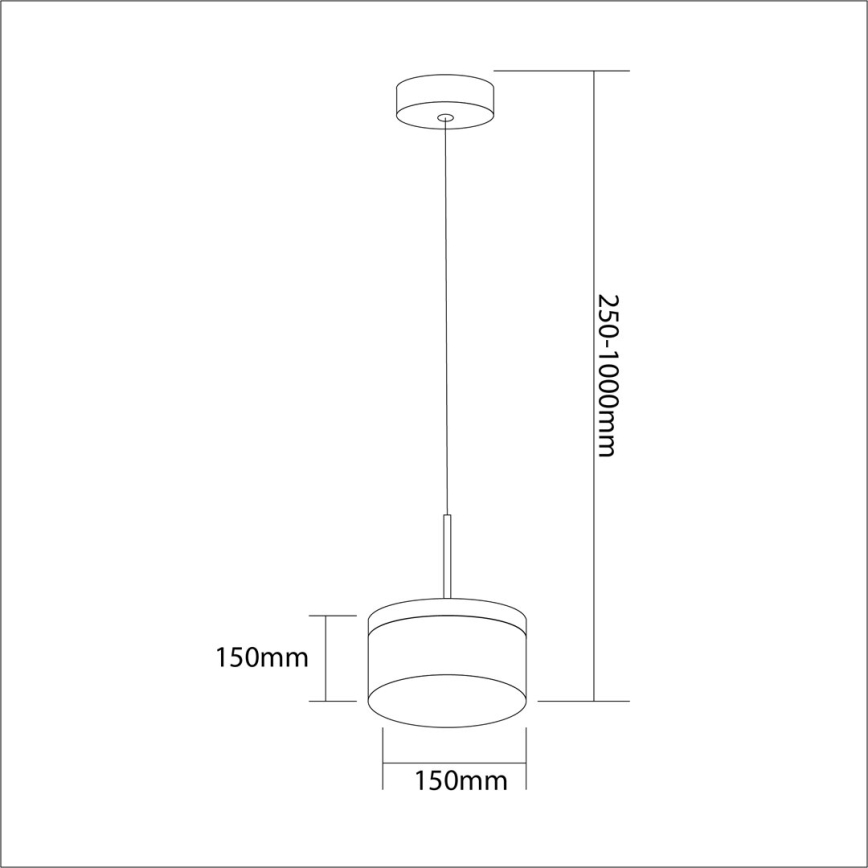 LED Chandelier on a string ELEGANCE LED/9W/230V d. 15 cm gold