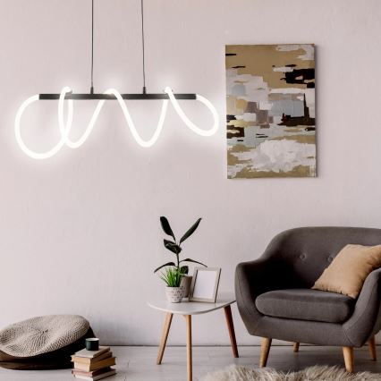 LED Chandelier on a string EMMA LED/38W/230V black