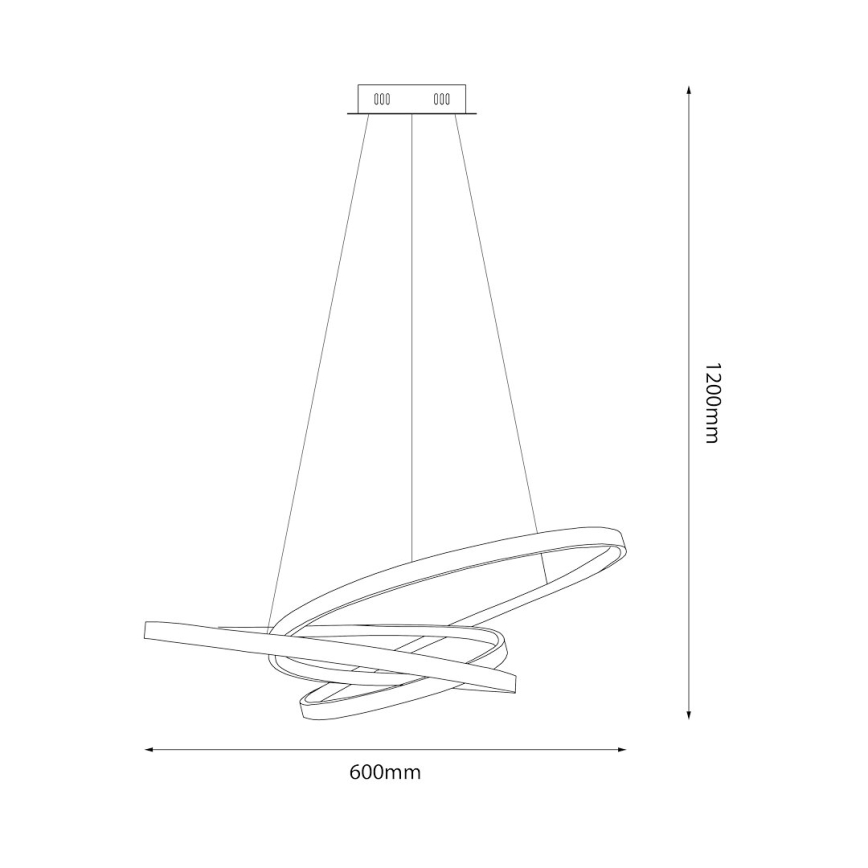 LED Chandelier on a string EMPOLI LED/55W/230V black