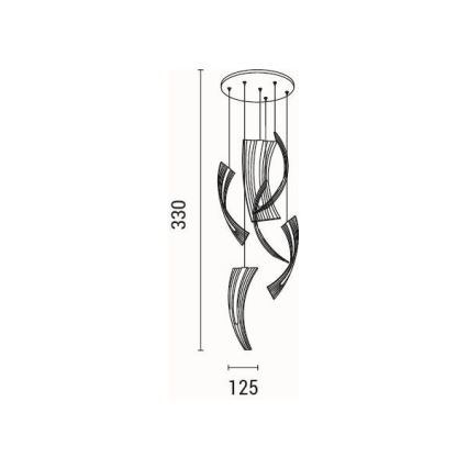 LED Chandelier on a string FIRENZE 6xLED/10W/230V 3000K
