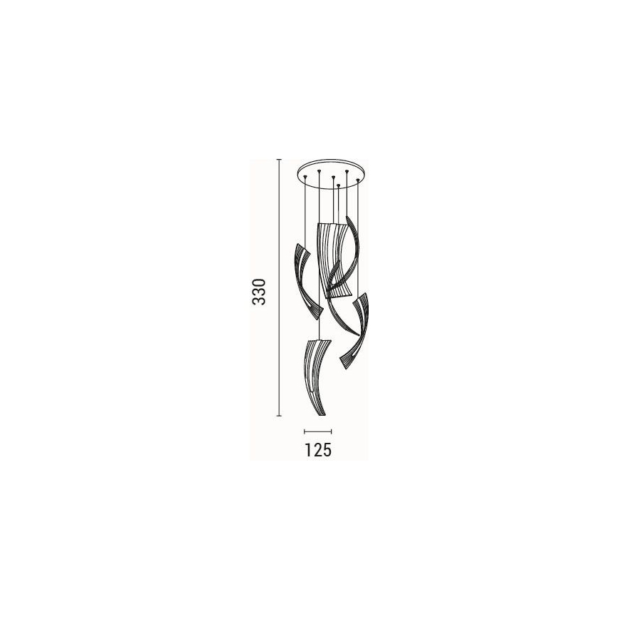 LED Chandelier on a string FIRENZE 6xLED/10W/230V 3000K
