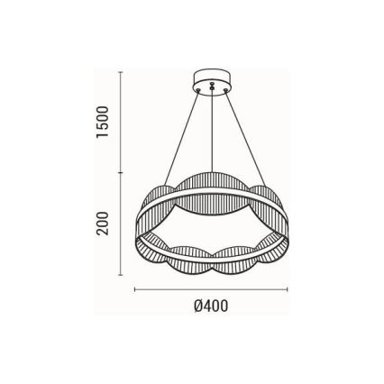 LED Chandelier on a string FIRENZE LED/48W/230V 3000K d. 40 cm