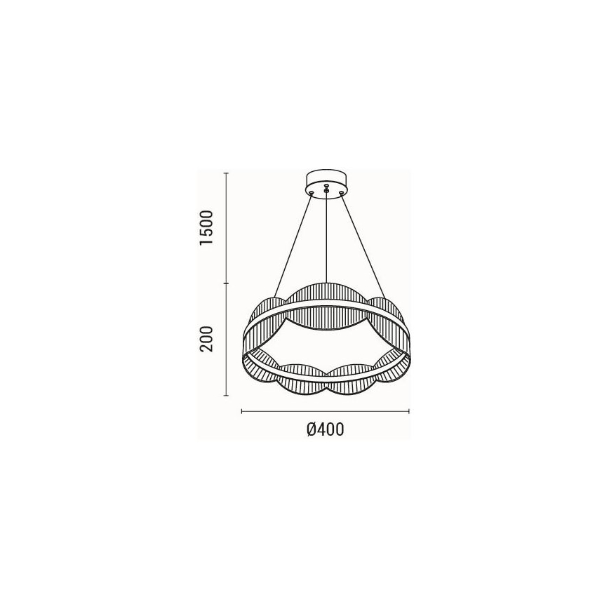 LED Chandelier on a string FIRENZE LED/48W/230V 3000K d. 40 cm