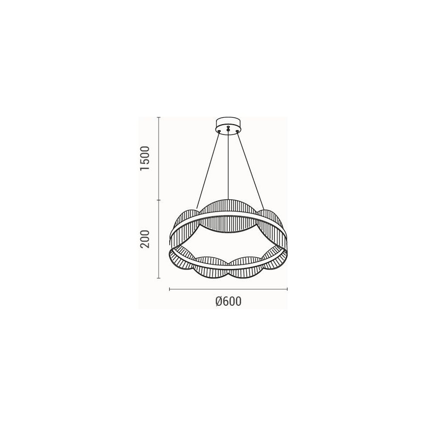 LED Chandelier on a string FIRENZE LED/60W/230V 3000K d. 60 cm