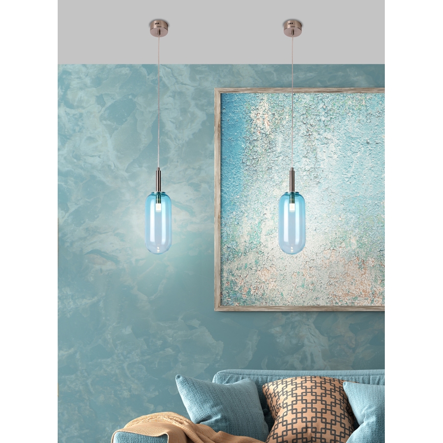 LED Chandelier on a string FIUGGI LED/6W/230V blue
