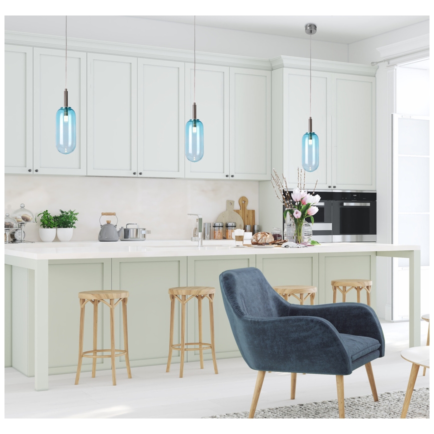 LED Chandelier on a string FIUGGI LED/6W/230V blue