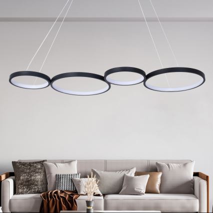 LED Chandelier on a string FLAMENCO LED/42W/230V 4000K black