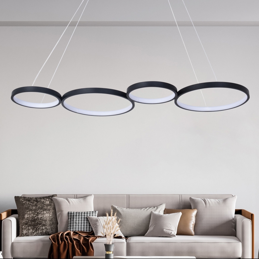LED Chandelier on a string FLAMENCO LED/42W/230V 4000K black
