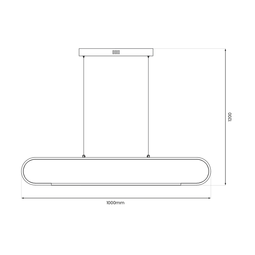 LED Chandelier on a string FRAME LED/42W/230V black