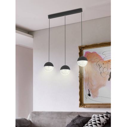 LED Chandelier on a string FURNI 3xLED/5W/230V black