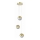 LED Chandelier on a string FURNI 3xLED/5W/230V gold