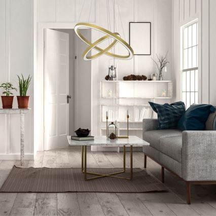 LED Chandelier on a string GALAXIA LED/46W/230V gold