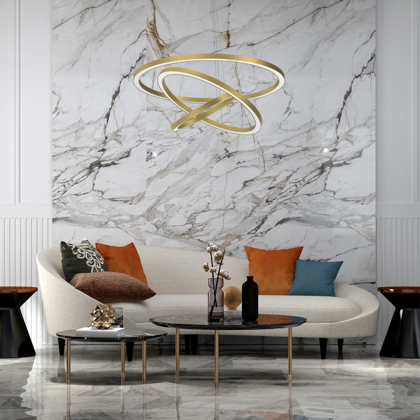 LED Chandelier on a string GALAXIA LED/85W/230V gold