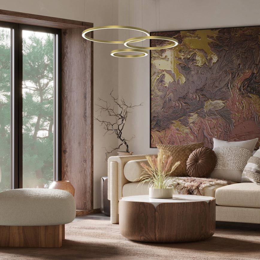 LED Chandelier on a string GALAXIA LED/85W/230V gold