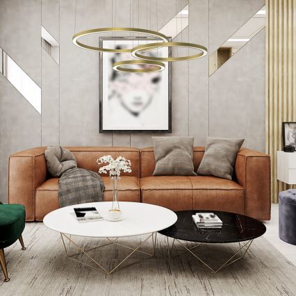 LED Chandelier on a string GALAXIA LED/85W/230V gold