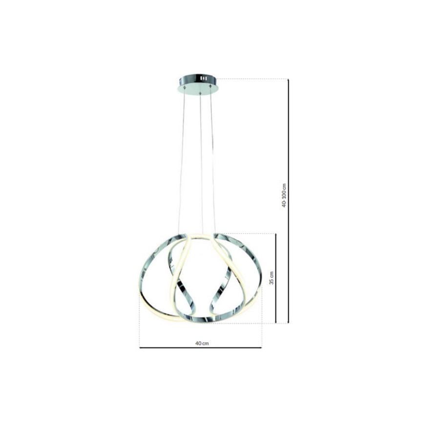 LED Chandelier on a string GLOBE 1xLED/50W/230V