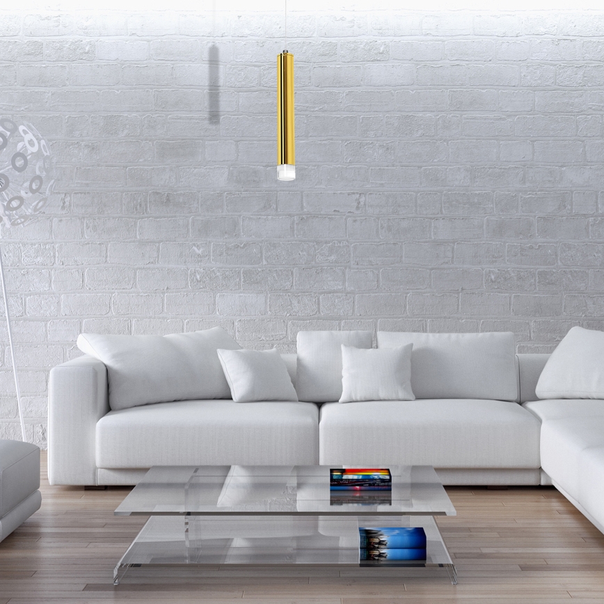 LED Chandelier on a string GOLDIE 1xLED/5W/230V golden