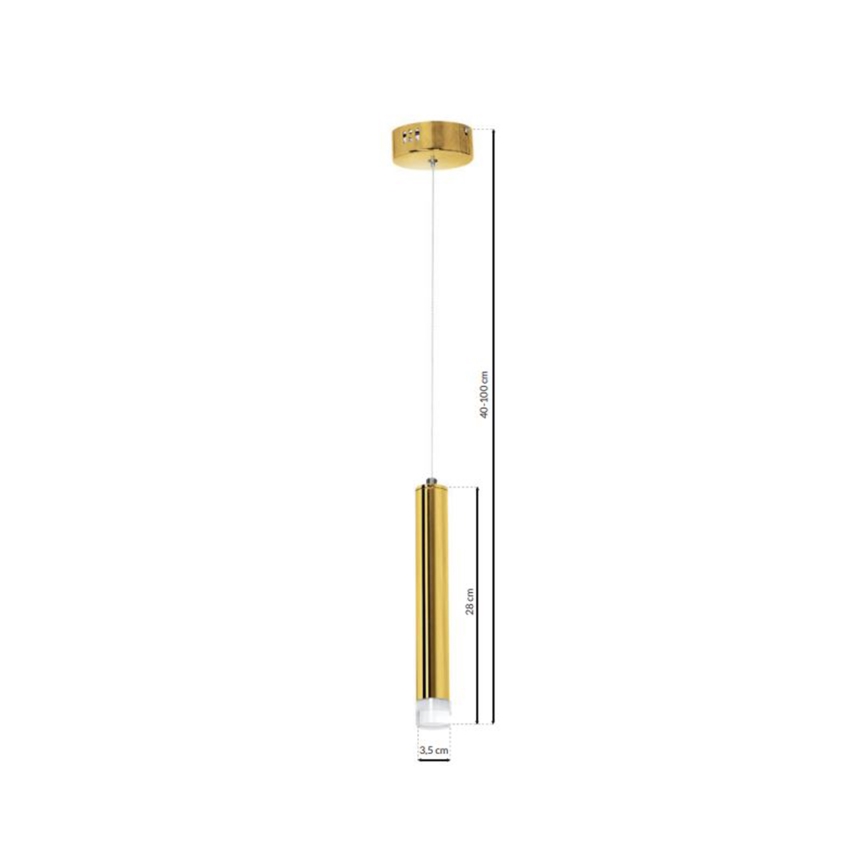 LED Chandelier on a string GOLDIE 1xLED/5W/230V golden