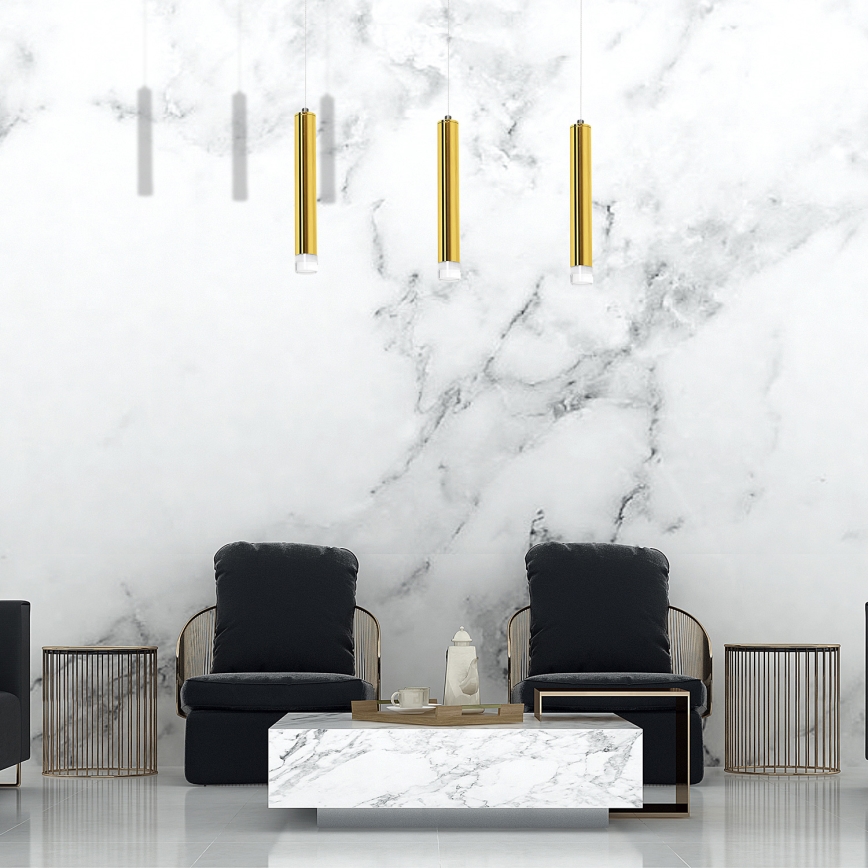 LED Chandelier on a string GOLDIE 3xLED/15W/230V golden