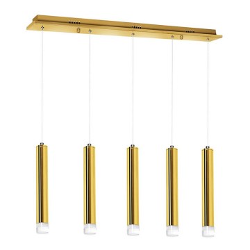 LED Chandelier on a string GOLDIE 5xLED/25W/230V golden