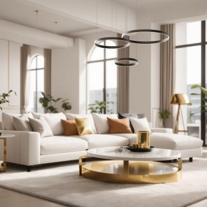 LED Chandelier on a string GRAVITY LED/108W/230V black